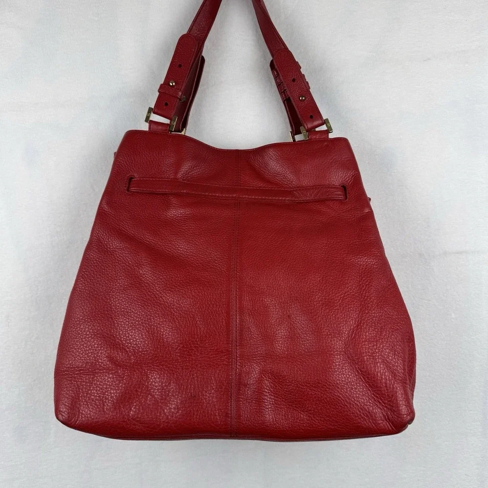 Tory Burch Red Leather Shoulder Bag Tote‎